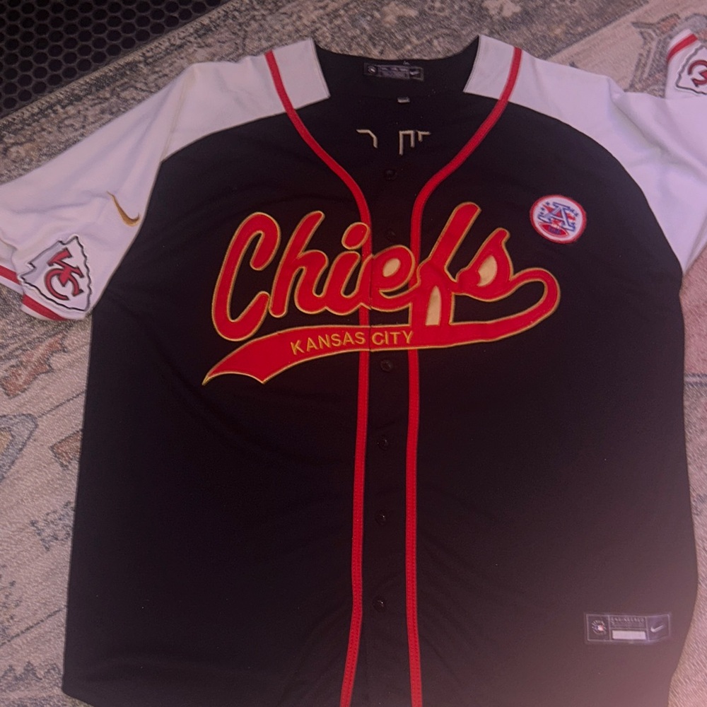 Nike Black and Gray Sports Jersey Kelce 87 3X